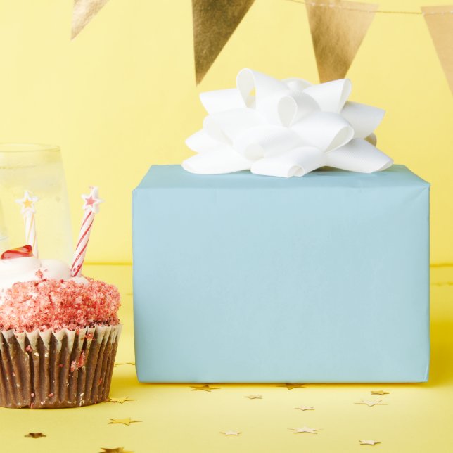 Cadeau Papier brillant bleu clair (Fête d'anniversaire)