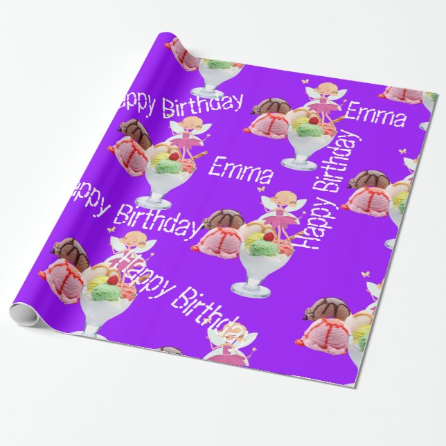 Cadeau Papier brillant, Fairy Joyeux Anniversaire (Déroulé)