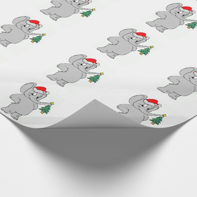 Cadeau Papier Cadeau/Éléphant de Noël (Coin)