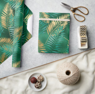 CADEAU PAPIER-CADEAU EN PAPIER TROPICAL LUXE VERT