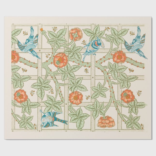 CADEAU PAPIER CADEAU: WILLIAM MORRIS : MOTIF TRELLIS (Plat)