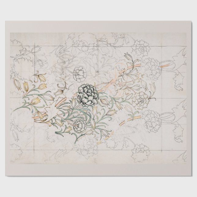 CADEAU PAPIER CADEAU: WILLIAM MORRIS : TULIP SAUVAGE (Plat)