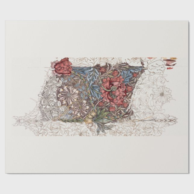 CADEAU PAPIER CADEAU: WILLIAM MORRISE : HONEYSUCKLE (Plat)