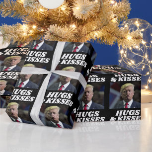 CADEAU PAPIER CADOFFRE POUR NOËL BISOU DONALD TRUMP