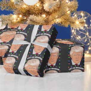CADEAU PAPIER CADOUCOLÈVE NOËL LET'S GO BRANDON TRUMP