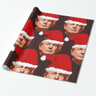 CADEAU PAPIER CADRE NOËL PÈRE NOËL DONALD TRUMP