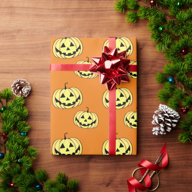 Cadeau Papier citrouille (Cadeau de vacances)