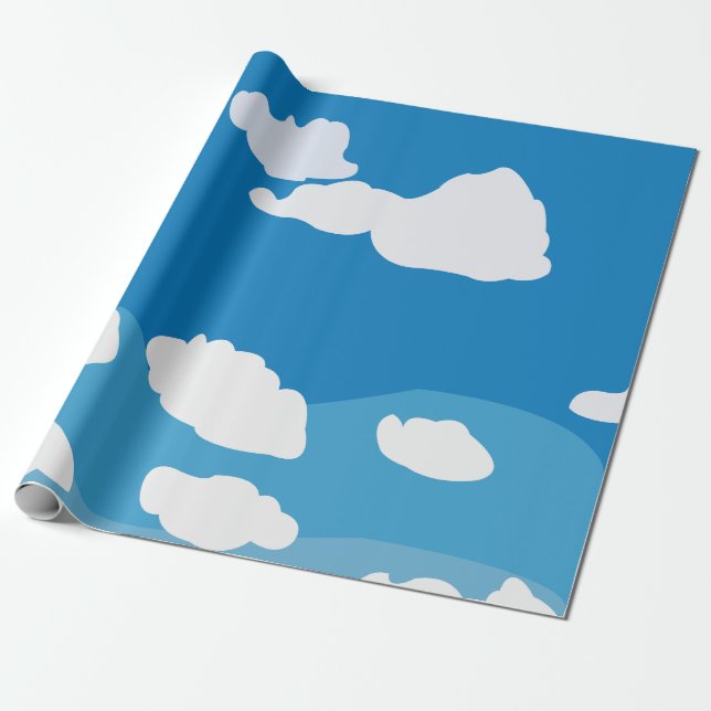 Cadeau Papier Cloud Blue Sky  (Déroulé)