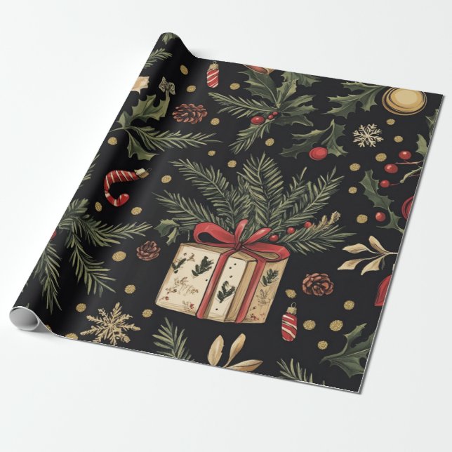 Cadeau Papier crayon noir Noël (Déroulé)