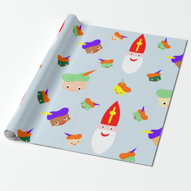 Cadeau Papier d’emballage frais Saint-Nicolas (Déroulé)