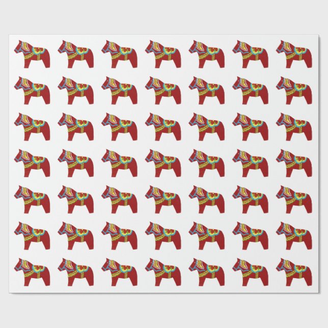 Cadeau Papier Dala Horse Wrapper (Plat)