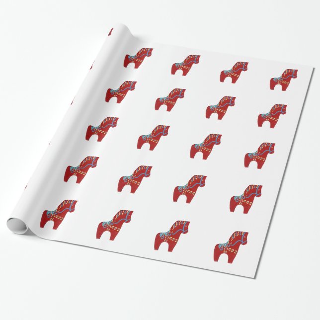 Cadeau Papier Dala Red Horse Joueur (Déroulé)
