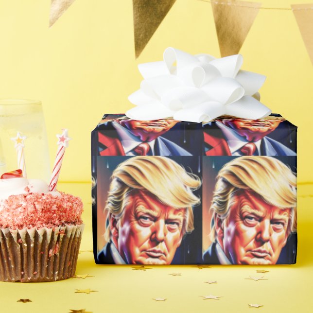 CADEAU PAPIER D'ANNIVERSAIRE TRUMP (Fête d'anniversaire)
