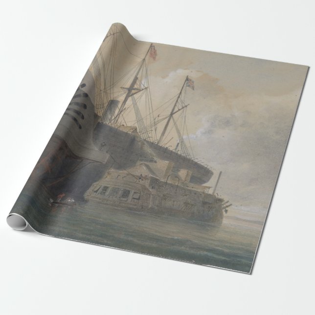 Cadeau Papier de Decoupage de meubles de bateau de vapeur (Déroulé)