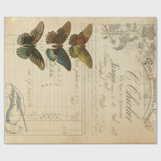 Cadeau Papier de Decoupage d'éphémères de papillon