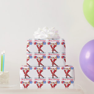 Cadeau Papier de Noël amusant Père Noël Bodybuilder