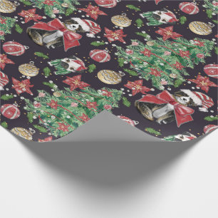 Cadeau Papier de Noël de Chiens mignons