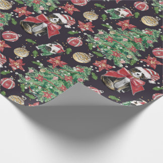 Cadeau Papier de Noël de Chiens mignons