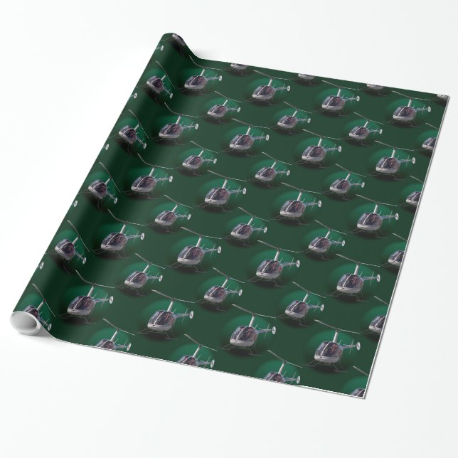Cadeau Papier de Noël de l'hélicoptère (Déroulé)