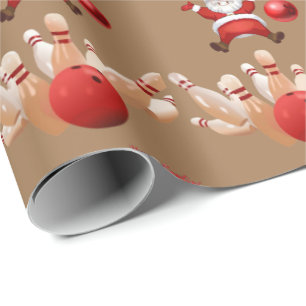 Cadeau Papier de Noël Père Noël, Bowling