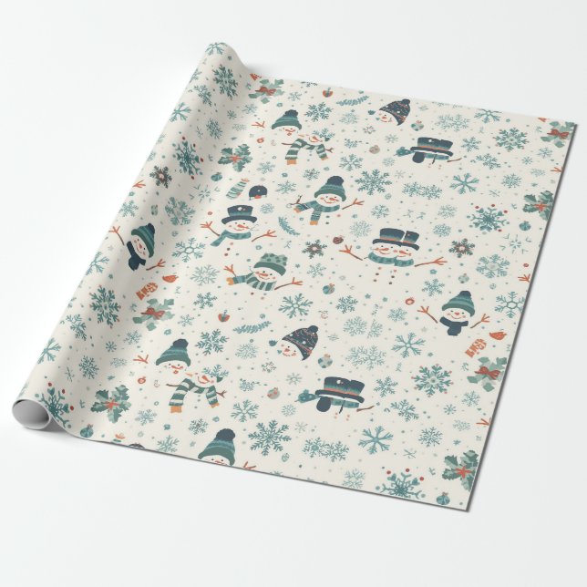 Cadeau Papier de Noël traditionnel/classique (Déroulé)