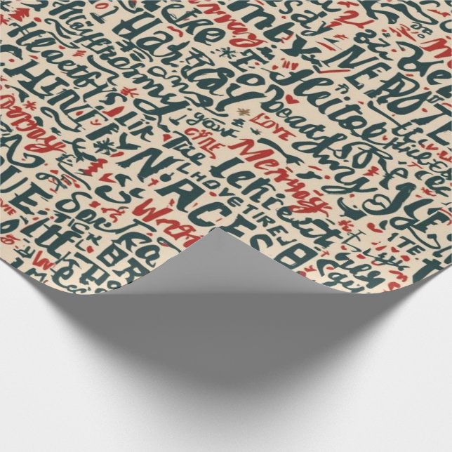 Cadeau Papier de Noël traditionnel/classique (Coin)