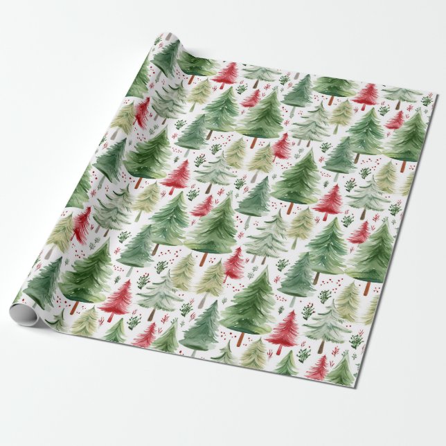 Cadeau Papier de Noël traditionnel/classique (Déroulé)