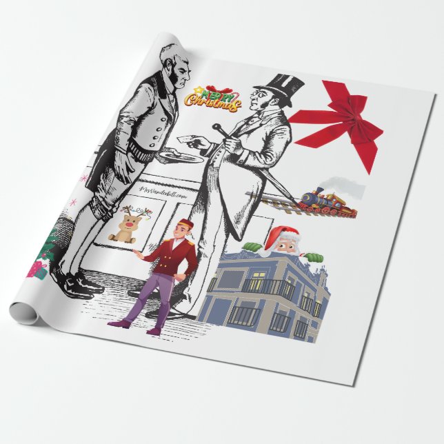 Cadeau Papier de Noël victorien de l'âge doré 🎄 (Déroulé)