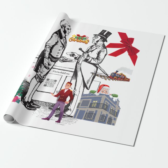 Cadeau Papier de Noël victorien de l'âge doré 🎄 (Déroulé)