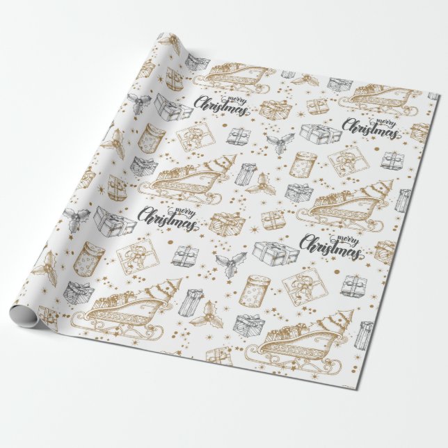 Cadeau Papier de Noël Vintage (Déroulé)
