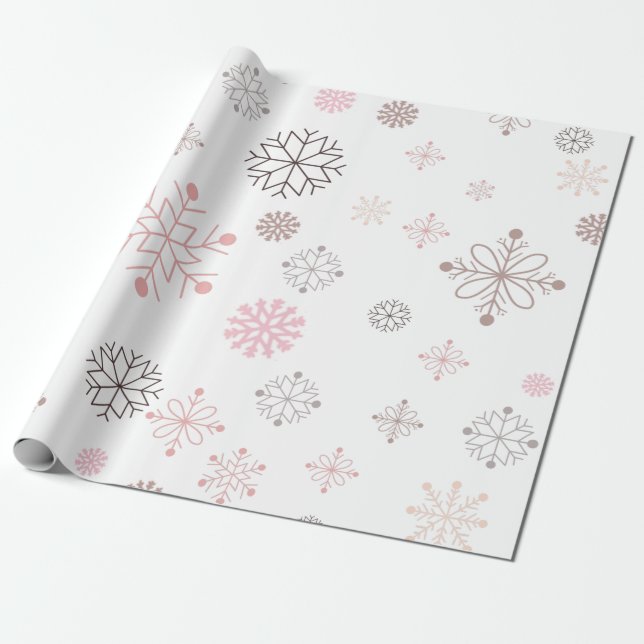 Cadeau Papier de réchaudation de Noël rose (Déroulé)