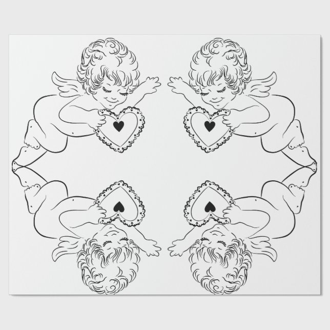 Cadeau Papier de recouvrement d'anges (Plat)