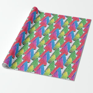 Cadeau Papier de recouvrement d'arbre brillant