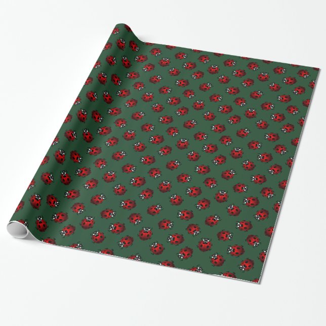 Cadeau Papier de recouvrement de la coccinelle usée Ladyb (Déroulé)