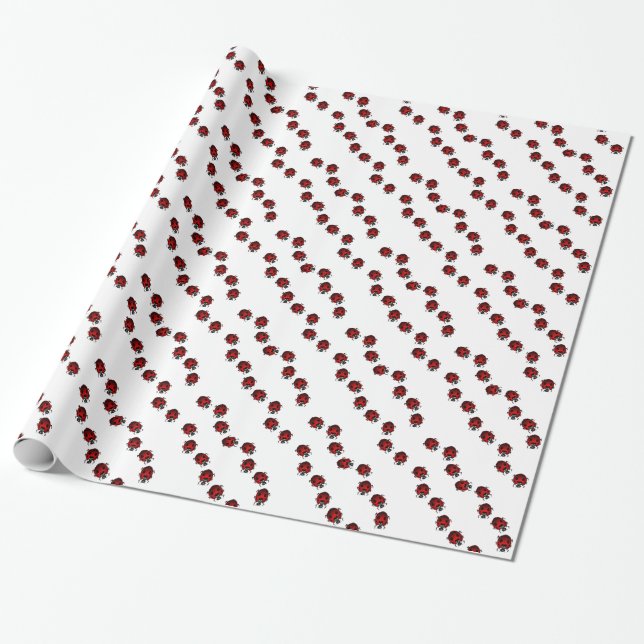 Cadeau Papier de recouvrement de la coccinelle usée Ladyb (Déroulé)