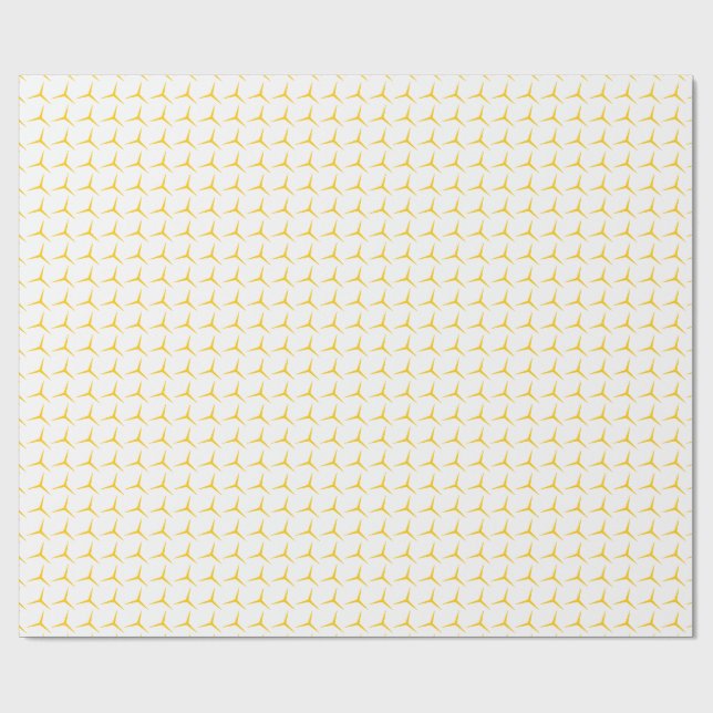 Cadeau Papier de recouvrement géométrique Or moderne (Plat)