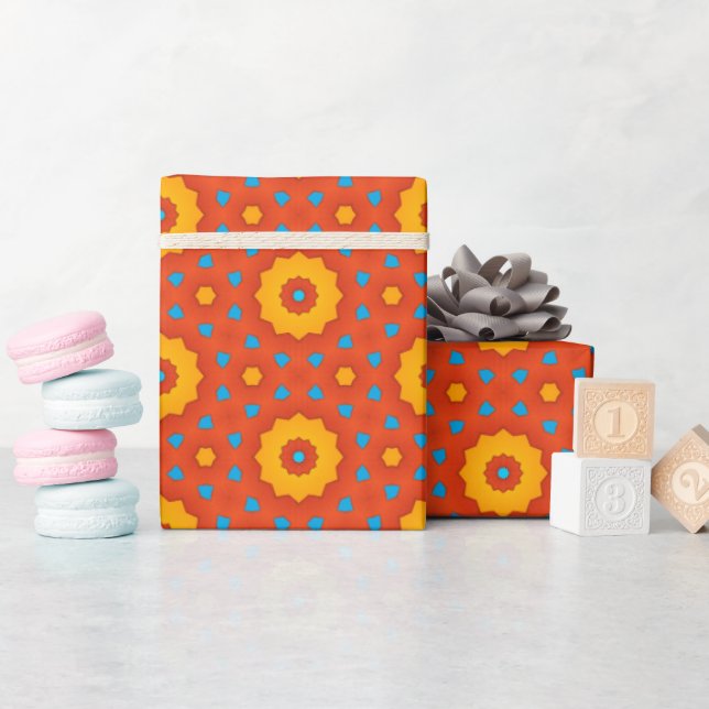 Cadeau Papier de recouvrement géométrique Whimsical (Baby Shower)