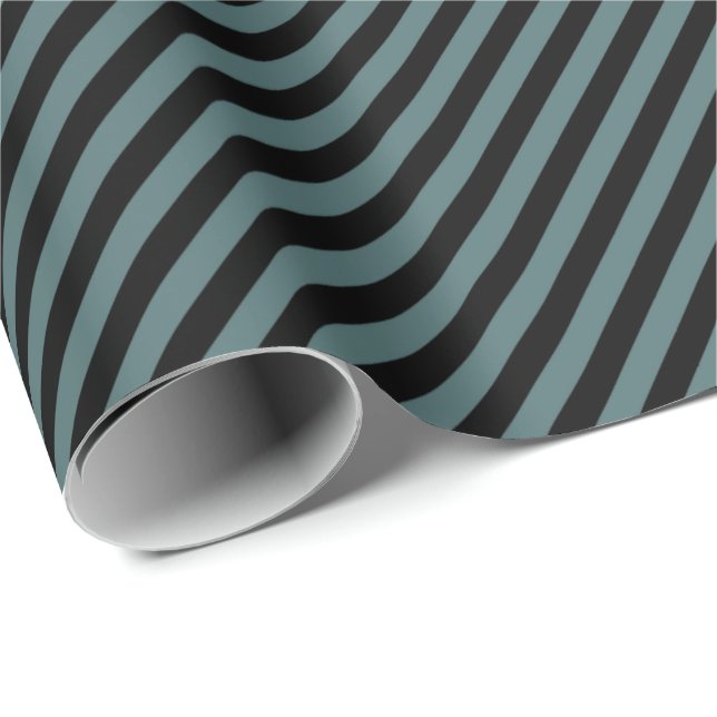 Cadeau Papier de recouvrement HAMbWG - Turquoise/noir tri (Coin rond)