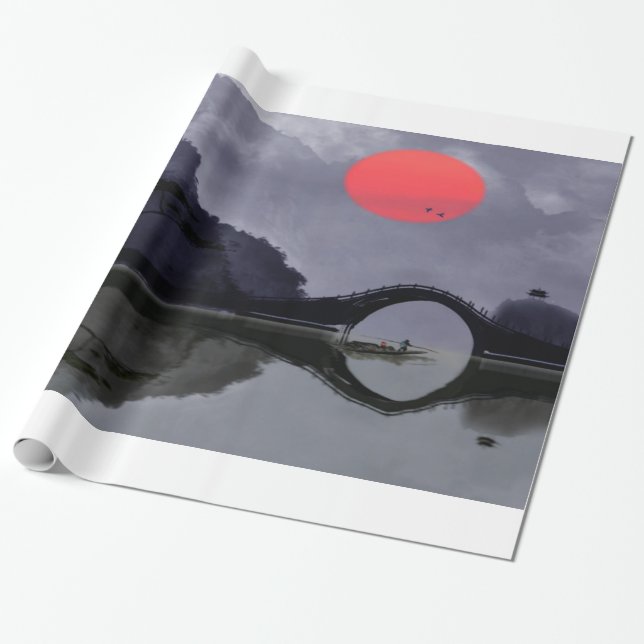 Cadeau Papier de recouvrement pour pêcheurs (Déroulé)