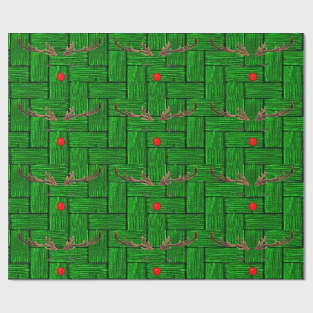 Cadeau Papier de recouvrement Rudolph 4 (Plat)