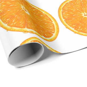 Cadeau Papier de recouvrement - tranche orange