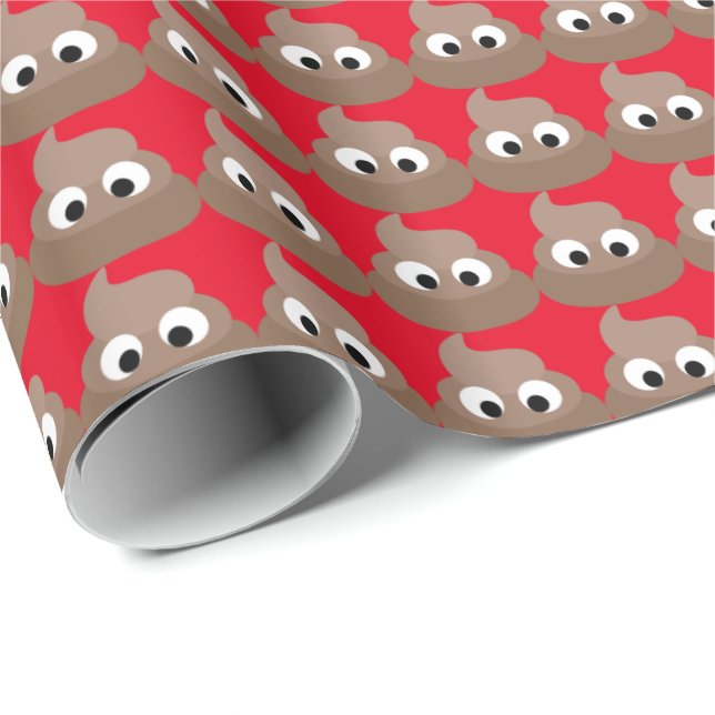 CADEAU PAPIER DE RÉSERVATION DE NOËL FUNNY POOP (Coin rond)