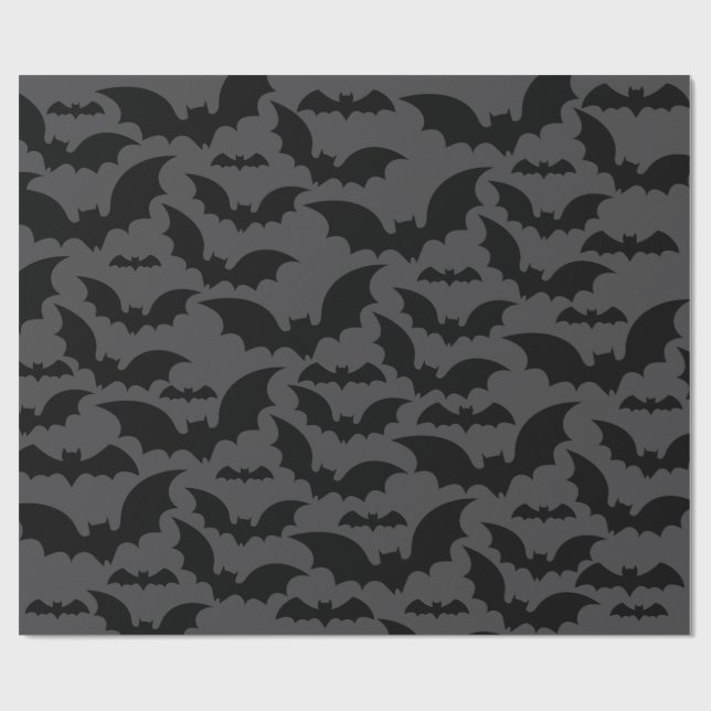 Cadeau Papier d'échauffement de chaume de minuit - gris f (Plat)