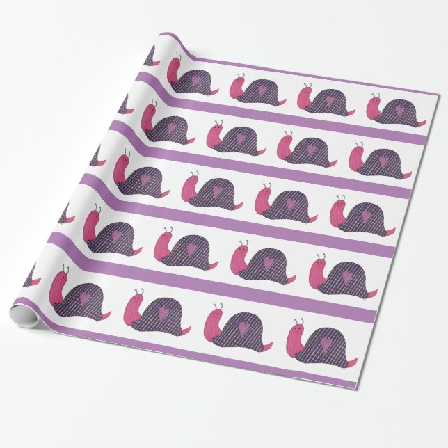 Cadeau Papier d'écouvillonnage pour escargots roses (Déroulé)