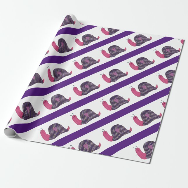 Cadeau Papier d'écouvillonnage pour escargots roses (Déroulé)