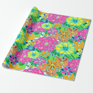 Cadeau Papier d'écrêtage floral brillant