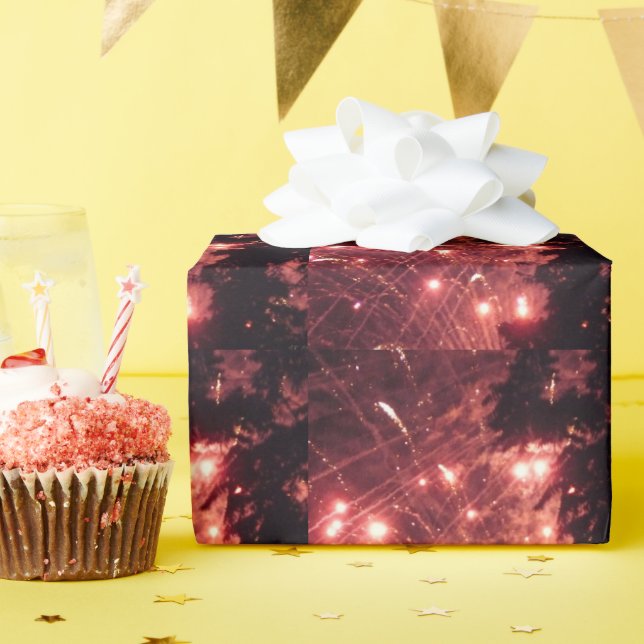 Cadeau Papier d'emballage 3 mat Fireworks (Fête d'anniversaire)