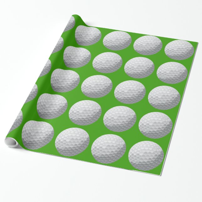 Cadeau Papier d'emballage à billes de golf. (Déroulé)