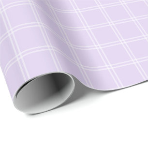 Cadeau Papier d'emballage à carreaux Lavande