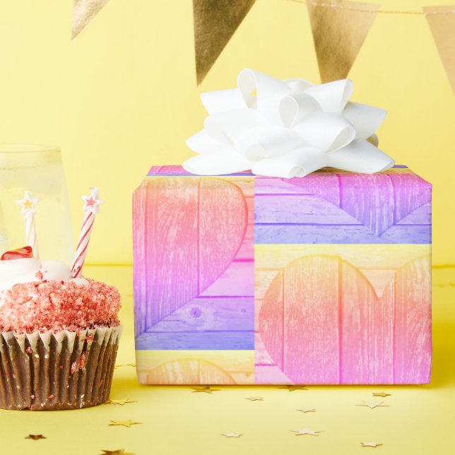 Cadeau Papier d'emballage à cœur abstrait (Fête d'anniversaire)